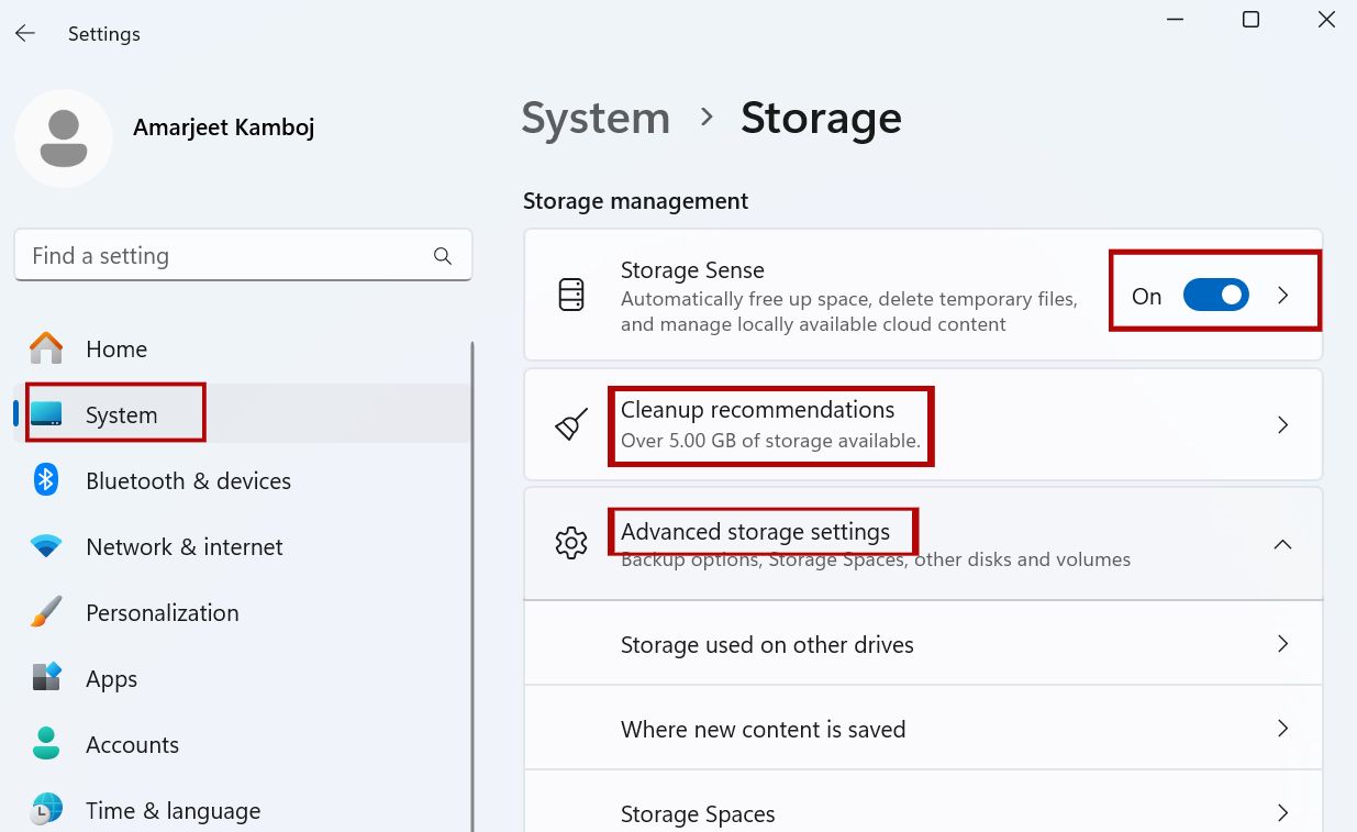 Automate Disk Cleanup with Storage Sense