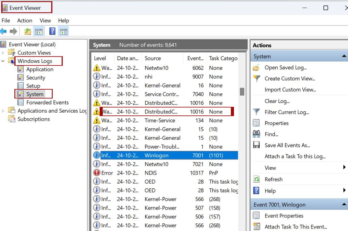 Windows 11 Event Viewer